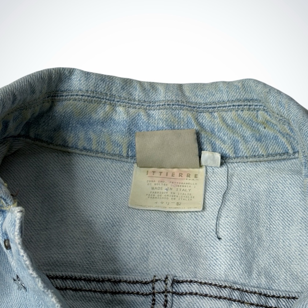 VERSACE‎ JEANS COUTURE Star Studded Vintage Denim Vest Italy Size Small - Picture 12 of 14